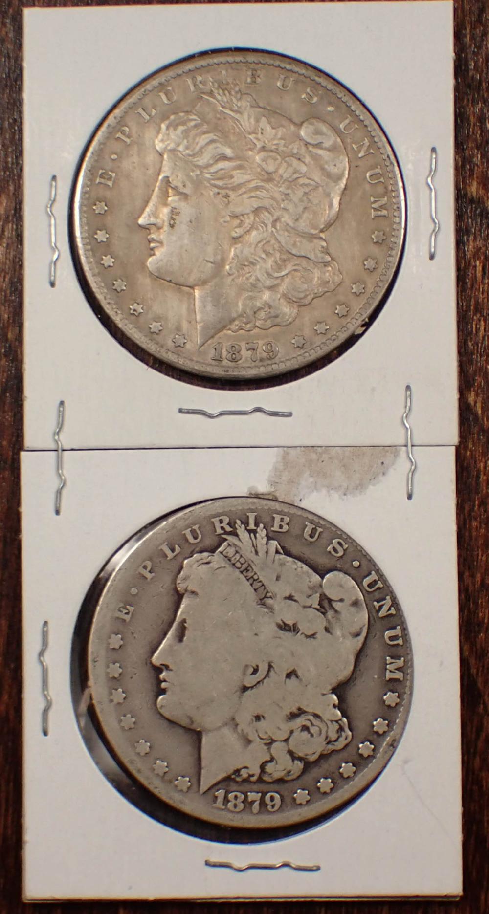 Appraisal: TWO CARSON CITY SILVER MORGAN DOLLARS both -CC