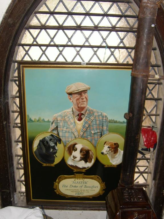 Appraisal: A framed hand painted on metal panel of The Duke