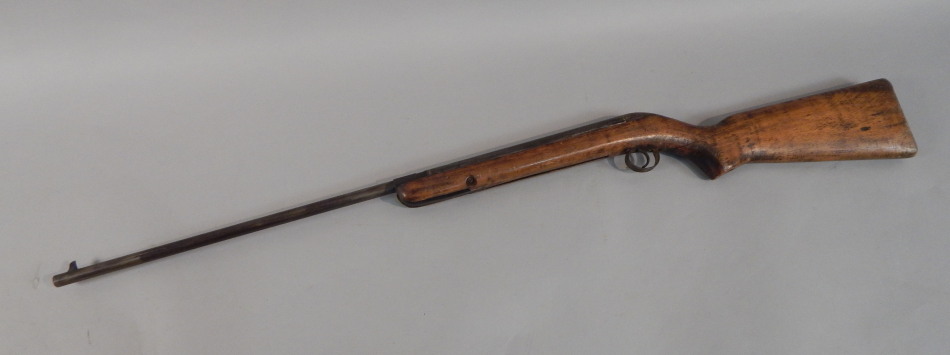 Appraisal: An early thC air rifle numbered CC cm long