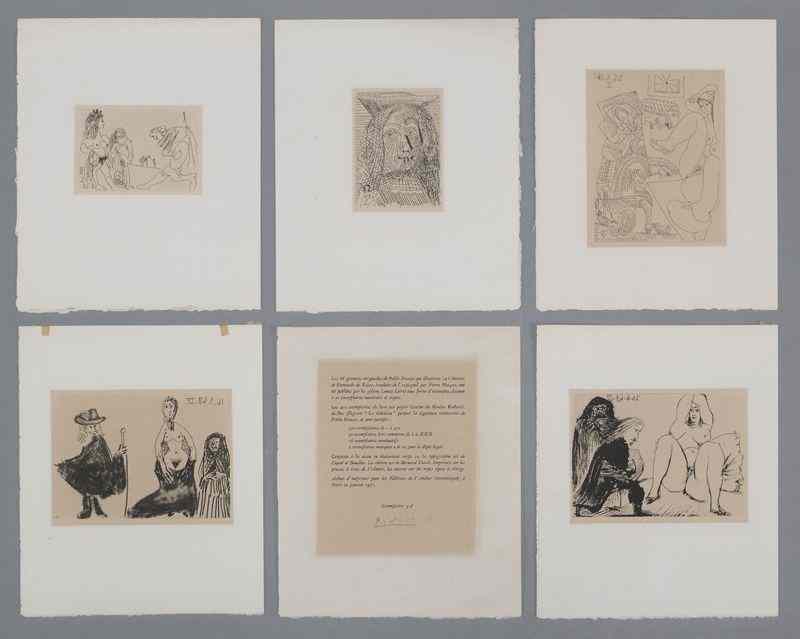 Appraisal: Suite of Pablo Picasso etchings titled ''LaCelestine'' including etchings and