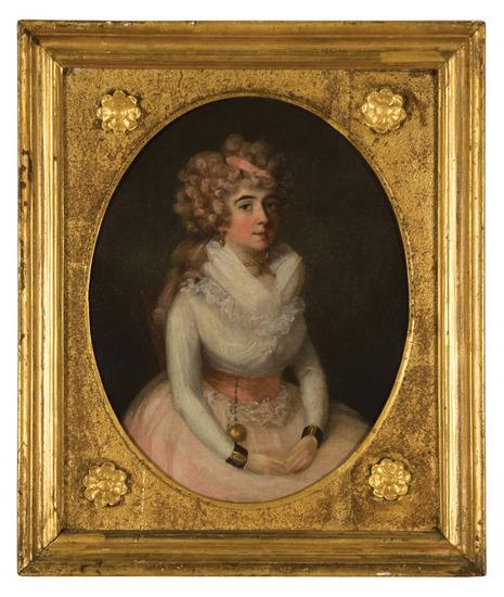 Appraisal: Francis Alleyne active - Portrait of of Mrs James Wortham