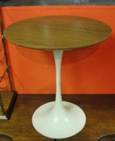 Appraisal: Saarinen Midcentury Side Table With a wood top From a