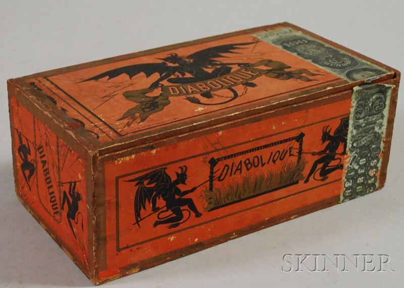 Appraisal: Diabolique Label Cigar Box America c ht wd lg in