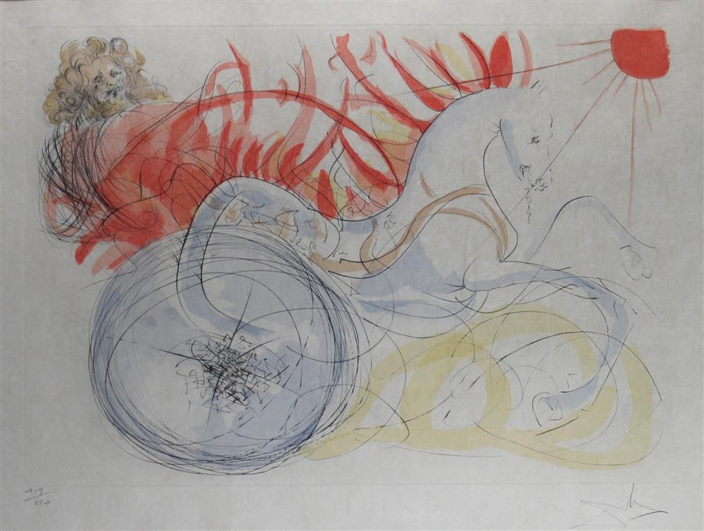 Appraisal: SALVADOR DALI SPANISH - ELIJAH AND THE CHARIOT from THE