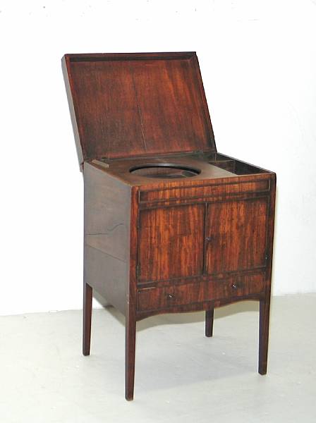 Appraisal: A George III mahogany nightstand last quarter th century height