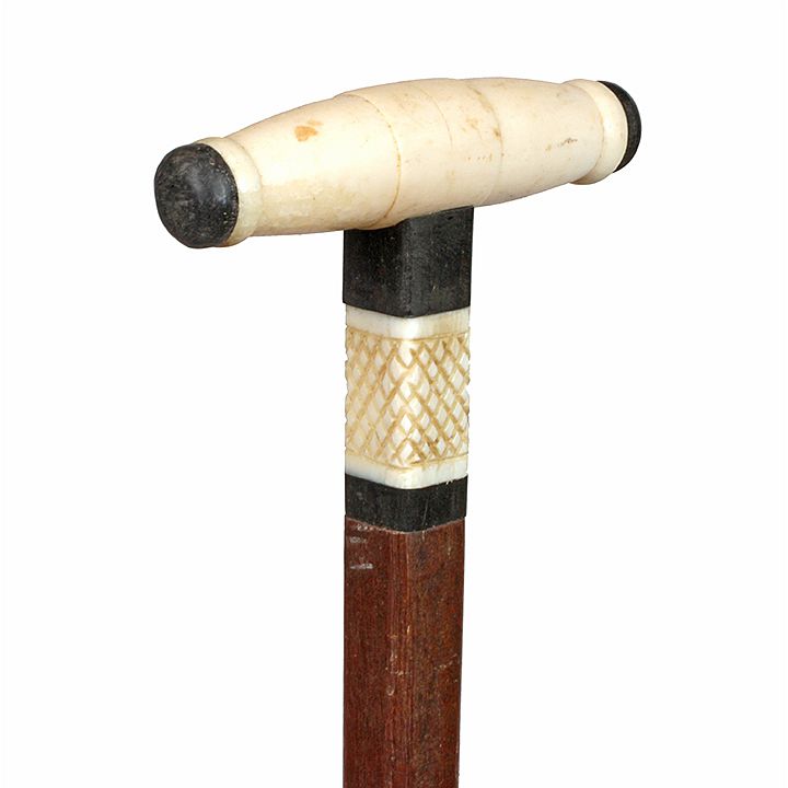 Appraisal: Walrus Dress Cane Ca - A carved walrus handle with