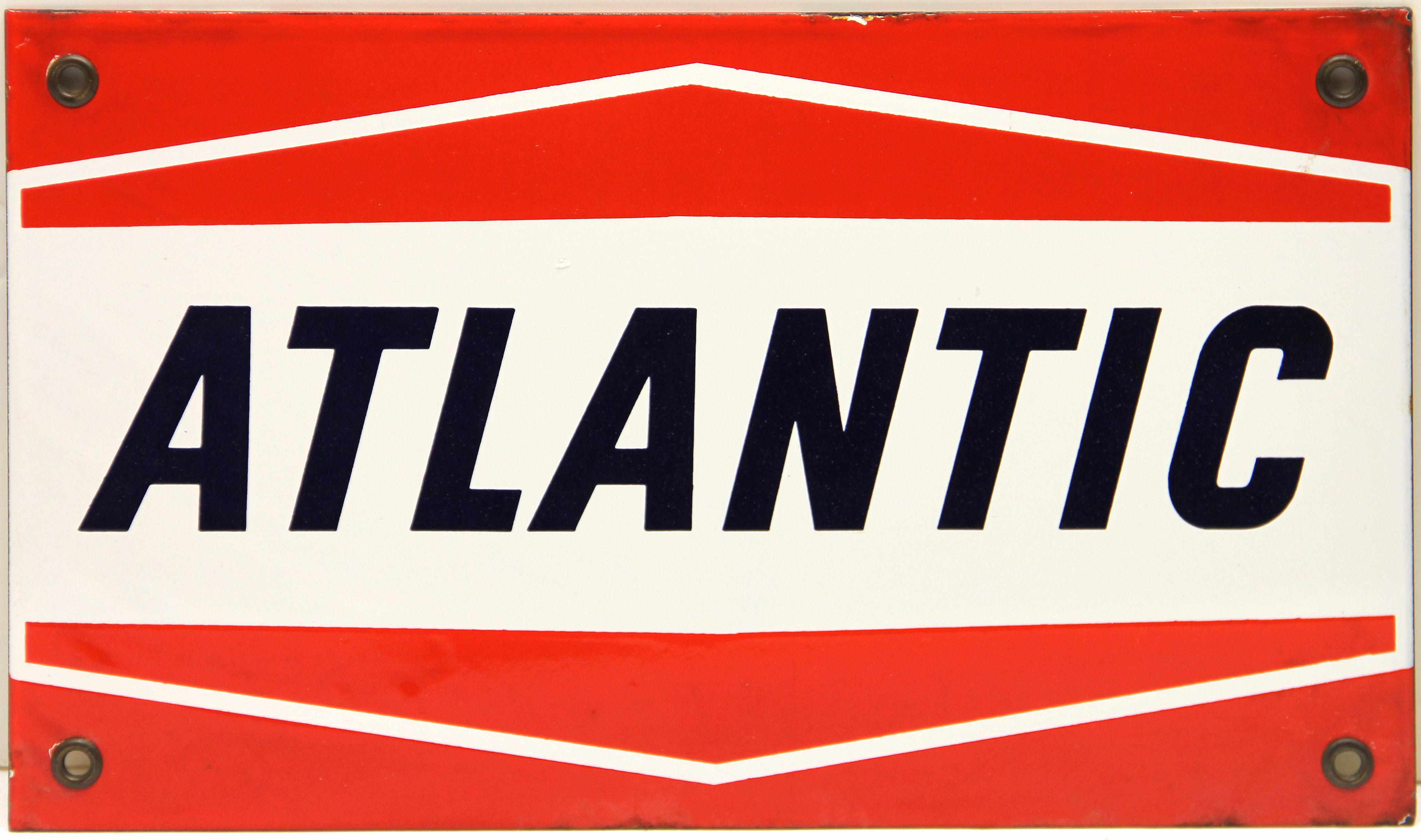 Appraisal: An Atlantic pump plate circa s red white and black