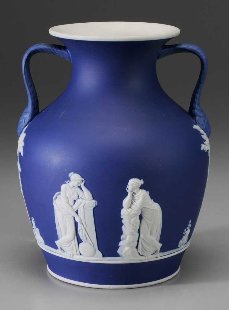 Appraisal: Wedgwood Portland Vase British th century classical figures with trees