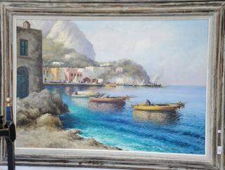 Appraisal: Guido Odierna - oil on board Capri signed lower left