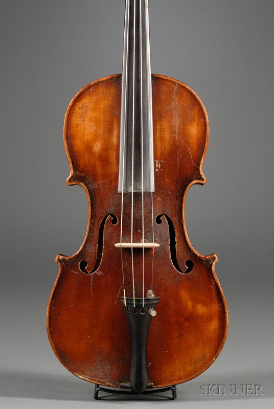 Appraisal: German Violin c unlabeled length of two-piece back in mm