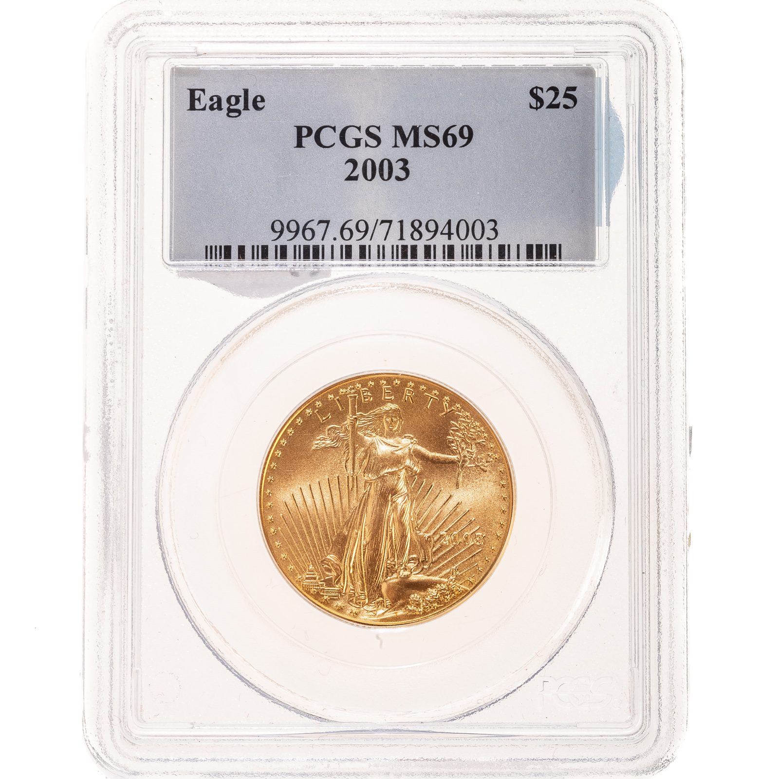 Appraisal: GOLD AMERICAN EAGLE OZ PCGS MS