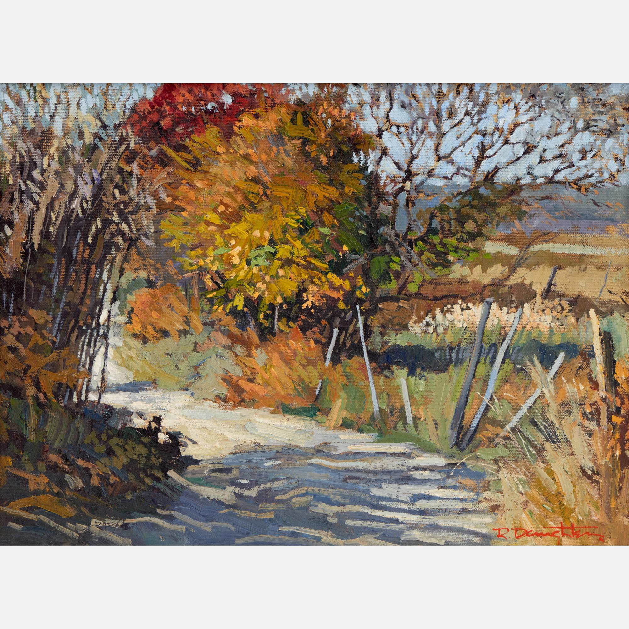 Appraisal: ROBERT DAUGHTERS COUNTRY ROAD OIL ON CANVAS Robert Daughters New