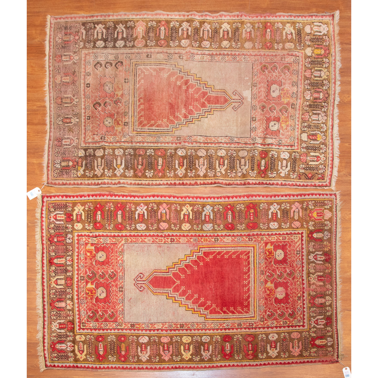 Appraisal: PAIR OF PRAYER RUGS TURKEY X Third quarter- th century