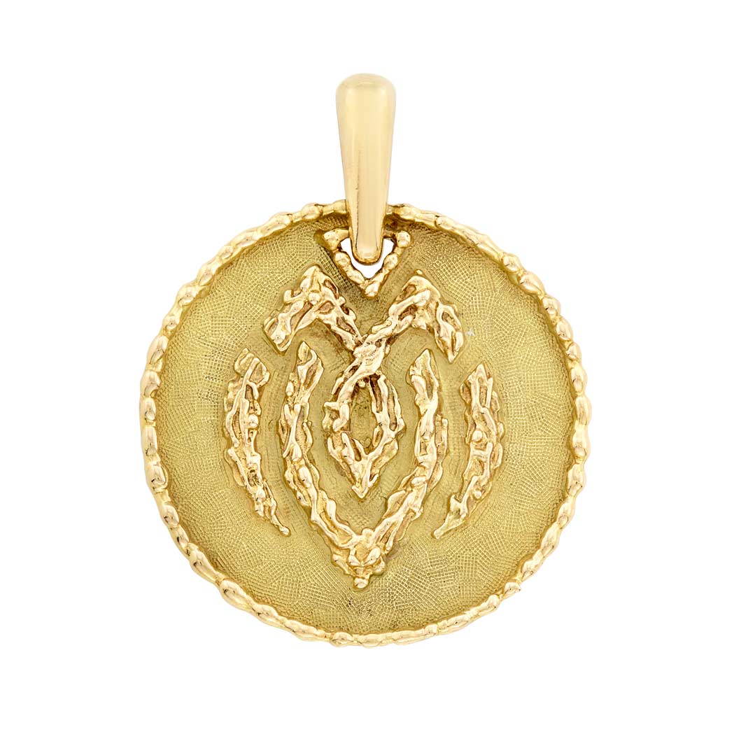 Appraisal: Gold Pendant Mauboussin Paris kt signed Mauboussin Paris no PM