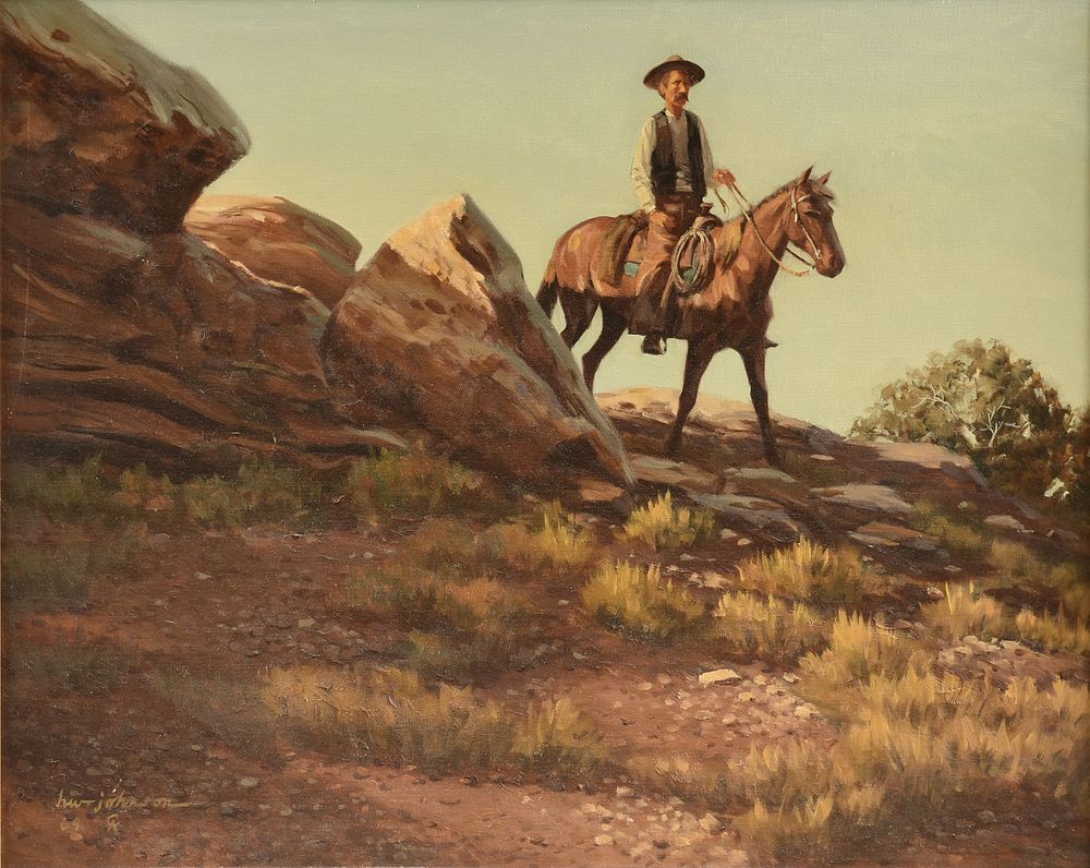 Appraisal: HARVEY WILLIAM JOHNSON American - A PAINTING The Outrider HARVEY