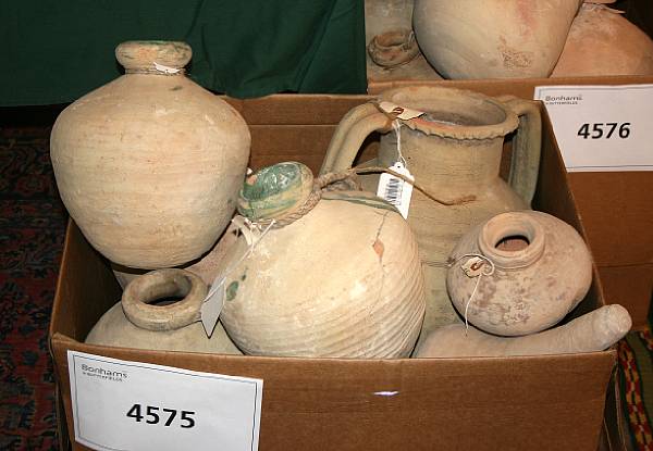 Appraisal: An assembled group of pottery vessels