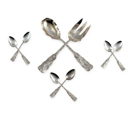 Appraisal: Gorham Sterling Silver Serving Fork and Spoon Together with Six