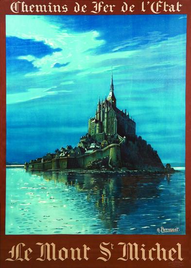 Appraisal: PERRONNET M LE MONT St MICHEL lithograph in colors c