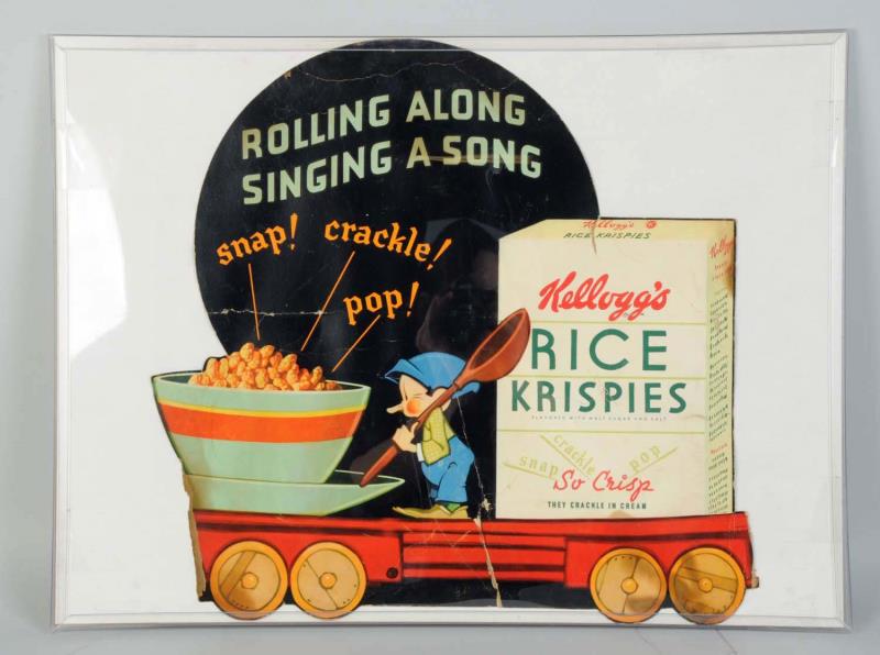 Appraisal: Kellogg's Rice Krispies Diecut Sign This Rice Krispies has missing