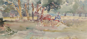 Appraisal: Thomas Barclay Hennell RWS - - Pony Trap Hyde Park