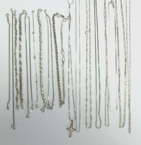 Appraisal: Group of Chain Necklaces and Bracelets including twelve bracelets ''