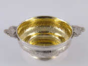 Appraisal: A Danish silver two handled bowl the handles with rococo