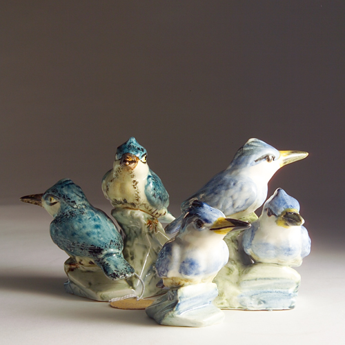 Appraisal: Three STANGL Kingfisher figures to include a single and double