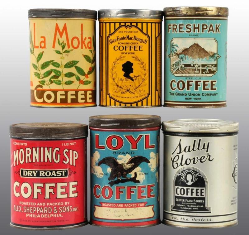 Appraisal: Lot of -Pound Coffee Tins Description Includes one for Sally