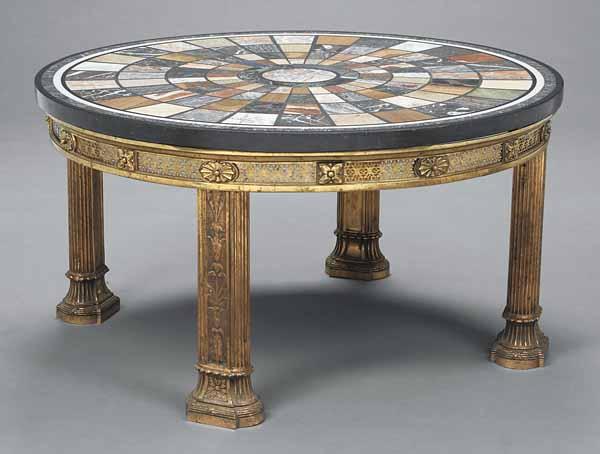 Appraisal: A Highly Decorative Specimen Marble and Gilt Bronze Low Table