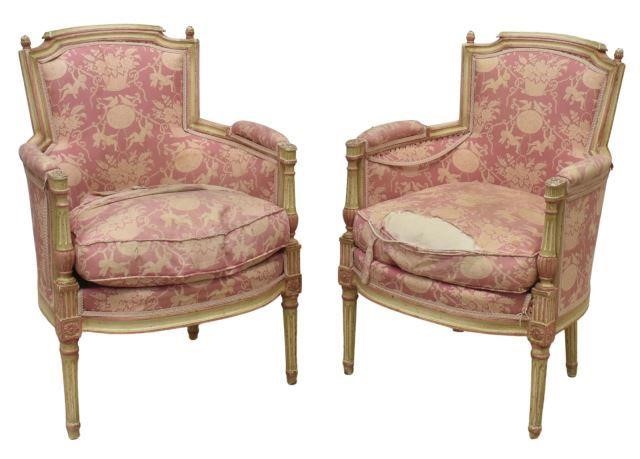 Appraisal: lot of French Louis XVI style armchairs early th c