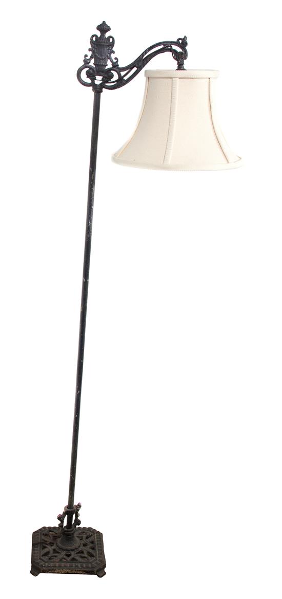 Appraisal: Sale Lot A Black Painted Metal Floor Lamp th century