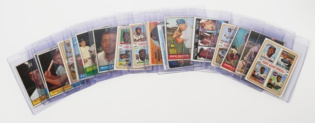 Appraisal: Lot of vintage Topps baseball cards including Hank Aaron Roger