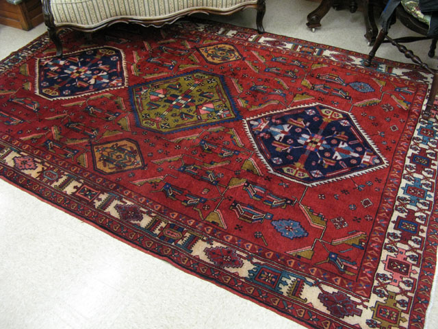 Appraisal: PERSIAN ARDEBIL CARPET Ardebil Province northwestern Iran having a geometric