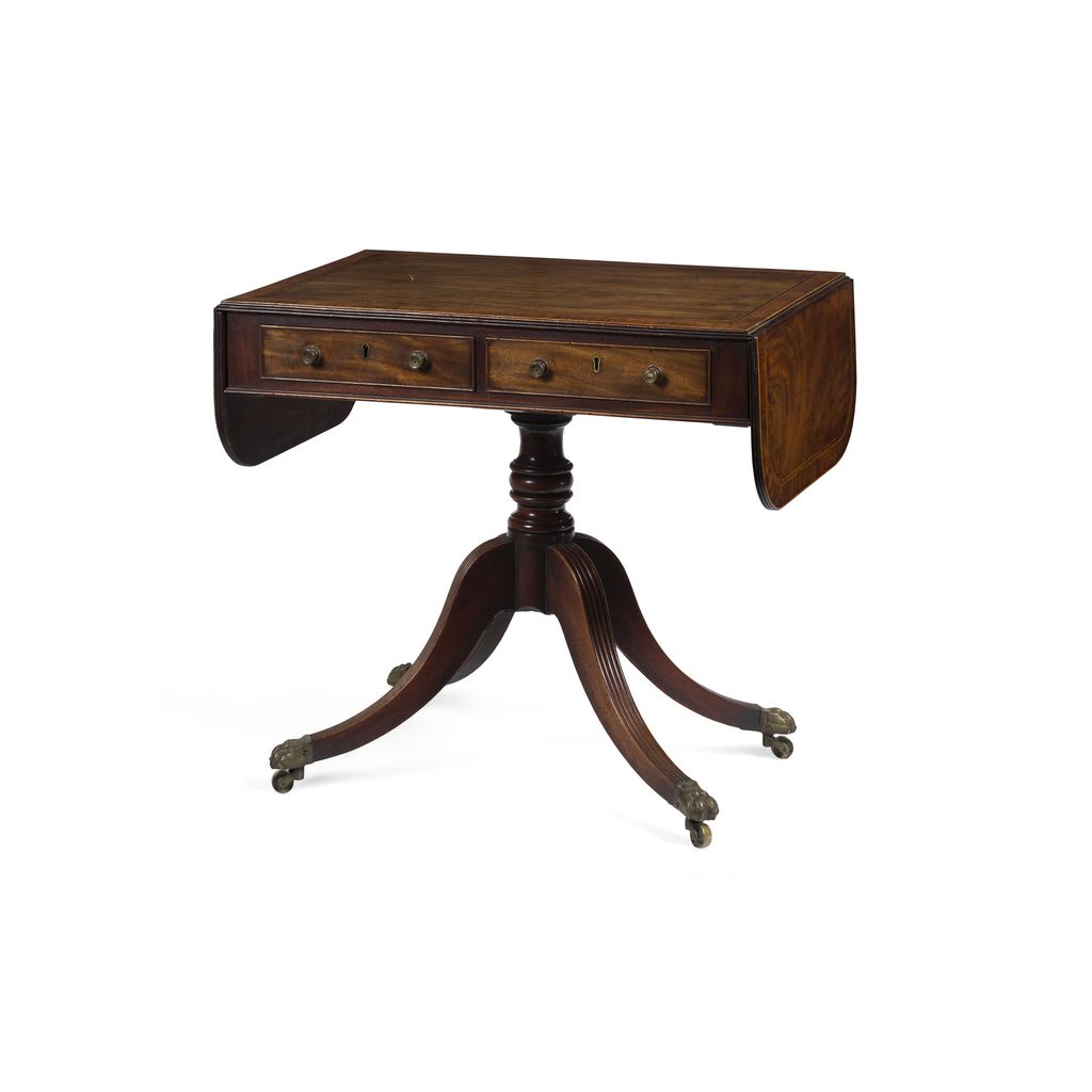 Appraisal: GEORGE IV MAHOGANY AND ROSEWOOD SOFA TABLE EARLY TH CENTURY