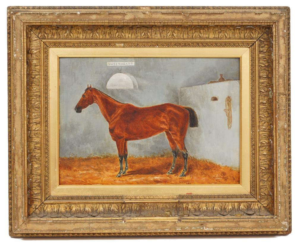 Appraisal: TH C ENGLISH HORSE PAINTING 'SWEETHEART' O B th C