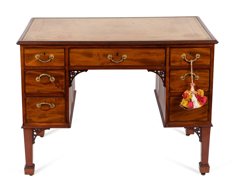 Appraisal: A George III Mahogany Writing Desk Height x width x