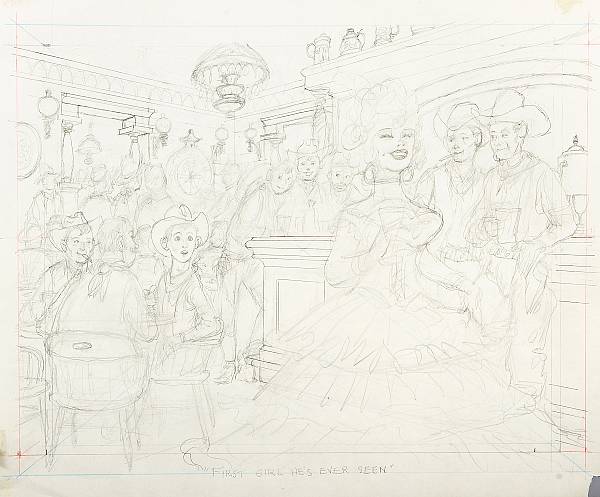 Appraisal: Carl Barks - Original Artwork for Preliminary Drawing entitled First