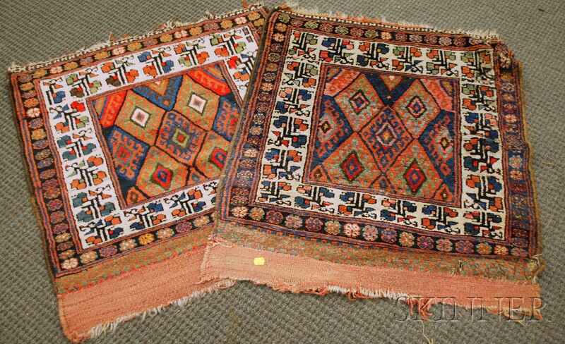 Appraisal: Pair of Kurd Bagfaces Northwest Persia th th century ft