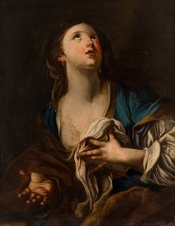 Appraisal: ATTRIBUTED TO ANDREA VACCARO ITALIAN - Saint Agatha oil on