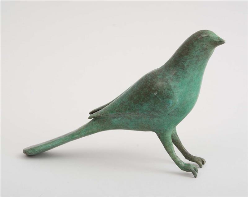 Appraisal: TH CENTURY SCHOOL BIRD Bronze with verdis gris indistinctly incised