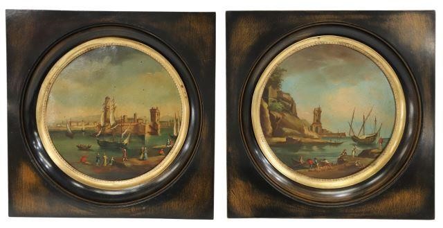 Appraisal: lot of Framed Dutch school oil on copper landscape paintings