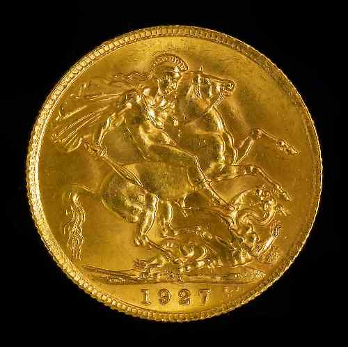 Appraisal: A George V Sovereign VF - with edge knocks