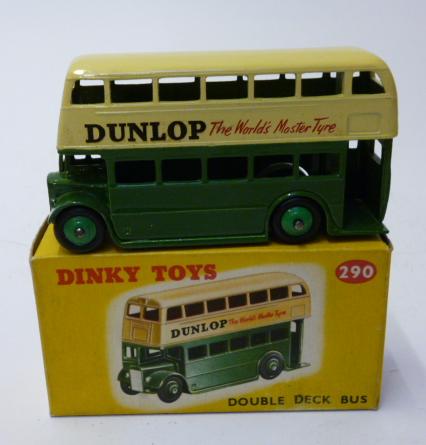 Appraisal: Double Deck Bus Dunlop cream green boxed G-E