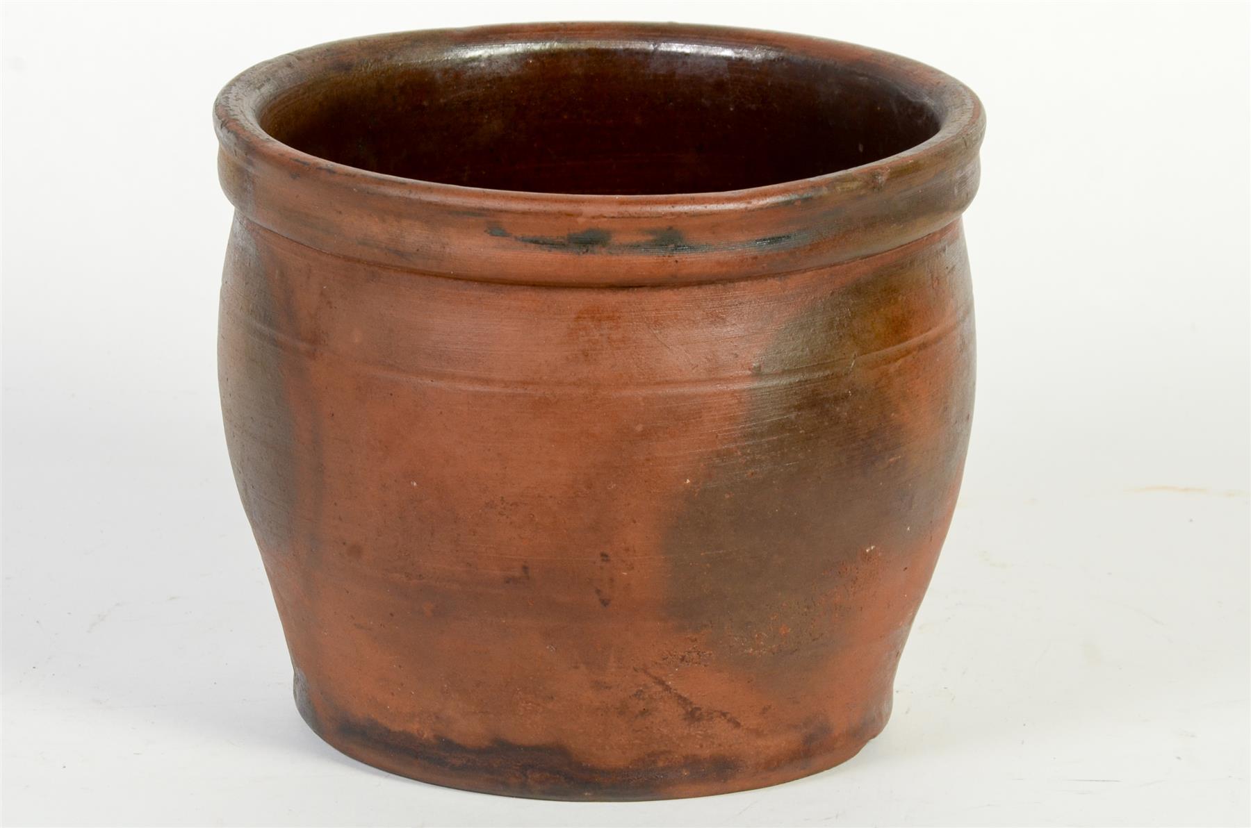 Appraisal: REDWARE CROCK BY JOHN BELL Mid th century Impressed John