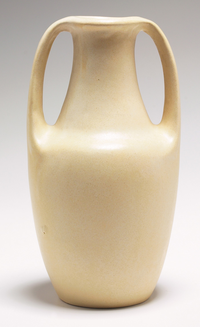 Appraisal: Teco vase designed by Fritz Albert shape covered in a