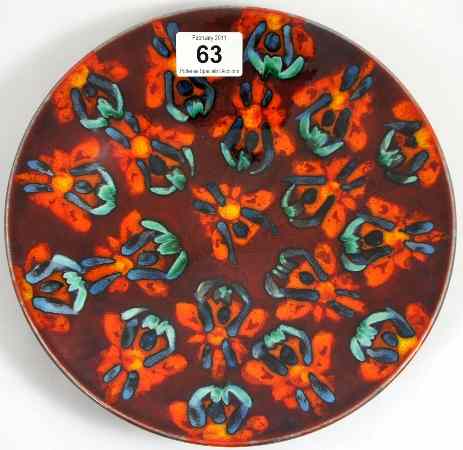 Appraisal: Anita Harris signed Dish with Abstract Design Diameter cm