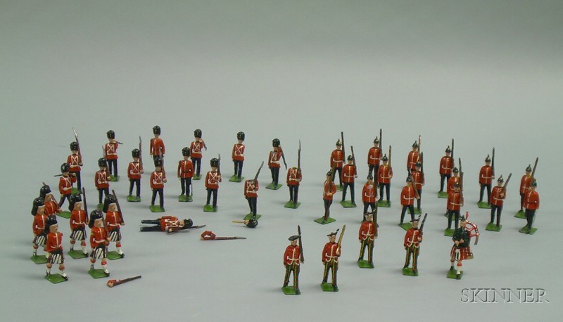 Appraisal: Four Sets of Britains Lead Soldiers five pieces of set