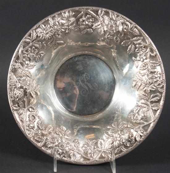 Appraisal: American repousse sterling silver bowl pattern S Kirk Son Inc