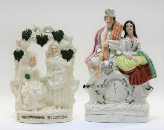 Appraisal: LG C English Staffordshire Figural Groupings ENGLAND TH CENTURY Two