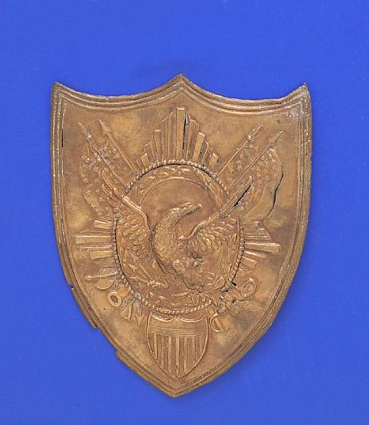 Appraisal: An import volunteer militia cap platerecovered at the Gettysburg battlefield